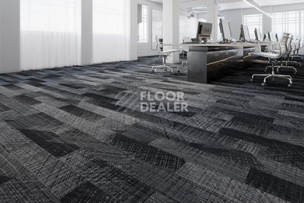 Ковровая плитка Flotex Refract planks 137001 obsidian фото 1 | FLOORDEALER